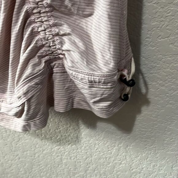 LULULEMON Just Wanna Run Tank, Pink/Grey Stripe, Size 6 - Picture 5 of 11